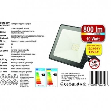 LED prožektorius 12V-36V 4000K 1