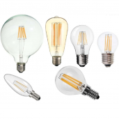 Buitinės filament tipo lemputės E14 | E27 cokolis