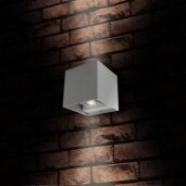 Outdoor lights for facades, mounted on the house wall