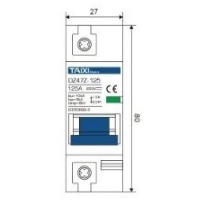 Apsauginis nuolatinės įtampos automatinis jungiklis saulės moduliams 1P | 125A | 250VDC | TAIXI