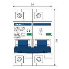 Apsauginis nuolatinės įtampos automatinis jungiklis saulės moduliams 2P | 80A | 500VDC | TAIXI 1