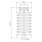 Atraminis 12kV izoliatorius 130x65 M12