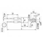 Šviesolaidinis kabelis davikliui | jutikliui FL 70 | FL 20 | 1m | 33 R 1/1000 MSC