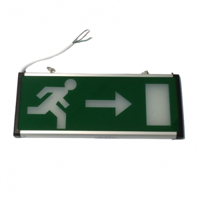 Avarinio išėjimo šviestuvas EMERGENCY RIGHT 3W,  L355mm, H145mm, 230V, 3h IP30