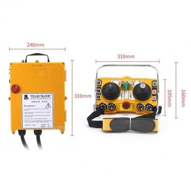 Kranų valdymo pultas | joystick | su 6 mygtukais ir svirtelėmis | 12V ACDC | 15A 1