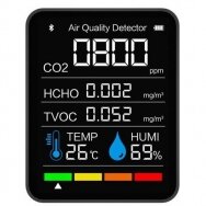 CO2 ir oro kokybės matuoklis - jutiklis 5 in 1, baltas