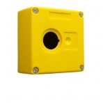 Dėžutė mygtukams ir valdymo komponentams D22mm, 1 vietos IP65, geltonas