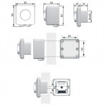 Potenciometras elektroninis ventiliatoriaus greičio reguliatorius | 1.5 A | potinkinis, virštinkinis montavimas, su LED indikacija, LTY-0-15-AT