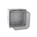 Electrical installation thermoplastic enclosure | hermetic | 113x113x120mm | surface-mounted | halogen-free | transparent cover | IP67 | TEM