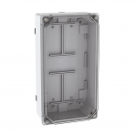 Electrical installation thermoplastic enclosure | hermetic | 130x245x85mm | surface-mounted | halogen-free | transparent cover | IP67 | TEM