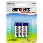 Elementai „ARCAS" AAA LR03, baterija 4 vnt.
