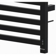 Electric Towel Warmer | Heated Towel Rail | with Timer | 0.1kW | 230V | IPX5 | 500x600x90mm | Black | Radyal Lily 600C