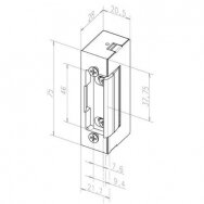 Elektromagnetinė durų spyna 44 Ohm 12V DC, EFF EFF E7E