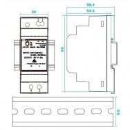 Impulsinis maitinimo šaltinis 24VDC 36W, montuojamas ant DIN, DHDR8-24-36