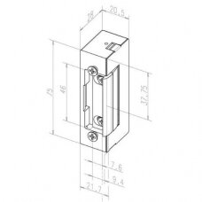 Elektromagnetinė durų spyna 44 Ohm 12V DC, EFF EFF E7E