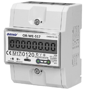 Elektros energijos skaitiklis 3F 400V 80A MID, IP51 Modbus Orno