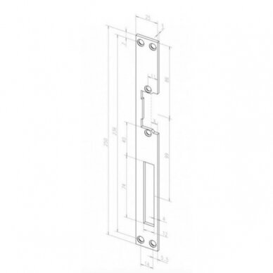 Elektromagnetinės durų spynos juosta geležtė, ASSA ABLOY 02140 1