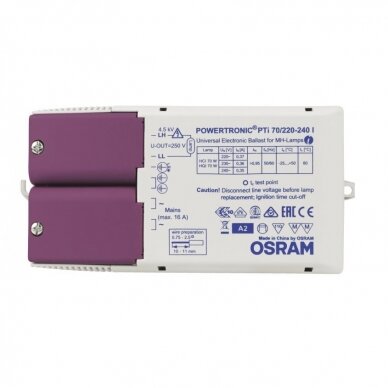 Elektroninis balastas metalo halogeno lempoms, PTi 70/220-240 I POWERTRONIC OSRAM