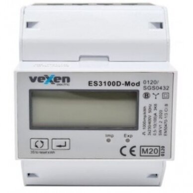 Elektros energijos 3F skaitiklis,100A, su MODBUS portu RS485, MID VEXEN