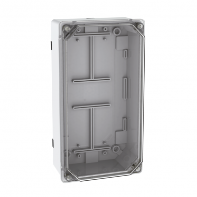 Electrical installation thermoplastic enclosure | hermetic | 130x245x85mm | surface-mounted | halogen-free | transparent cover | IP67 | TEM