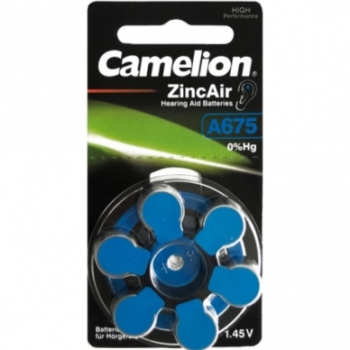 Elementai A675/DA675/ZL675 baterija „CAMELION" A675/DA675/ZL675, 6 vnt, 4260030253999