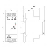 Twilight switch | 25A | 230V | 2-100 lux | IP20 | FRS21