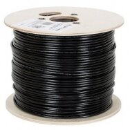 FTP Kabelis 5E CAT 4x2x24 AWG ekranuotas, viengyslis, varinis, atsparus UV, lauko sąlygoms, juodas