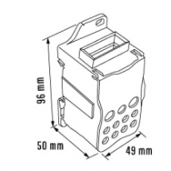 500A Galios paskirstymo gnybtas 4x15,5x0,8 - 8x24x1/2x50mm2/5x25mm2/4x16mm2 ant DIN bėgelio