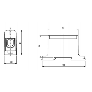 Galios gnybtai 1x35-240mm² kabelių -laidų pajungimui, komunikacijai į paskirstymo skydelį ant DIN bėgelio 1