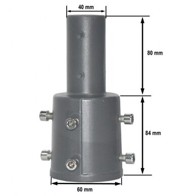 Gatvės šviestuvo adapteris perejimas 40/60mm šviestuvo tvirtinimas 1