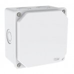 Electrical installation thermoplastic enclosure | hermetic | 113x113x73mm | surface-mounted | halogen-free | white | IP67 | TEM