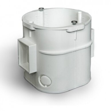 Installation | mounting box | 63mm | with fixation | built into the wall | flush-mounted | white