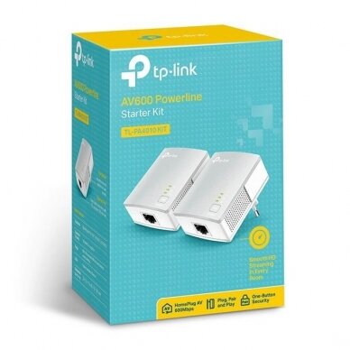 Internetas per 230V elektros tinklą Powerline 600Mbit/s su RJ45 prievadu (2 vnt), TP-LINK 2