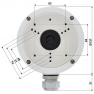 Montavimo bazė pagrindas kamerai Hikvision DS-1280ZJ-S