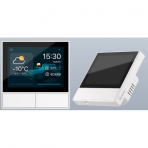 Išmanioji Wi-fi namų valdymo panelė, 2 kanalų, su LCD ekranu ir temperatūros sensoriumi, SONOFF NS Panel-EUW