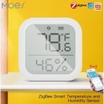 Išmanusis bevielis patalpos temperatūros ir drėgmės jutiklis, ZigBee, TUYA / Smart Life, MOES