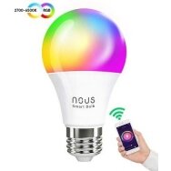 Išmani LED lemputė Wi-Fi E27 9W 806lm 2700K - 6500K RGB, NOUS-P3, 5907772033142