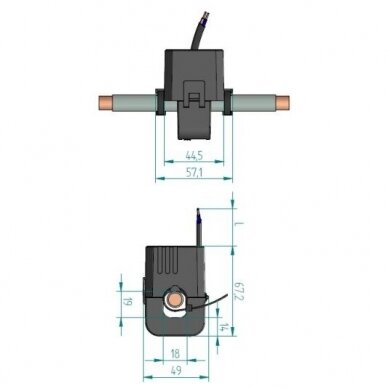 Išardomas srovės transformatorius 200/5A, 1VA, 1 klasė 1