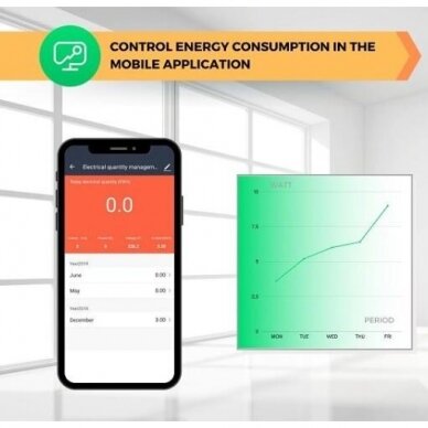 Išmani Wi-Fi rozetė 2x3450W, 2x15A 2vnt. kompl. su elektros energijos apskaita NOUS-A1 5907772033456 8