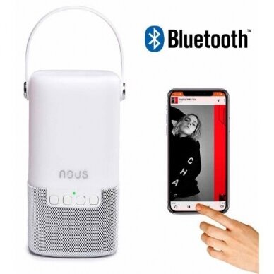 Nešiojama Bluetooth kolonėlė su LED šviestuvu 3W, IPX4, NOUS-H2 1