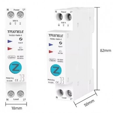 Nutikas automaatlüliti | kaugjuhtimine Wi-Fi kaudu | 1P | 63A | 230V | TUYA | ZigBee Smart 2