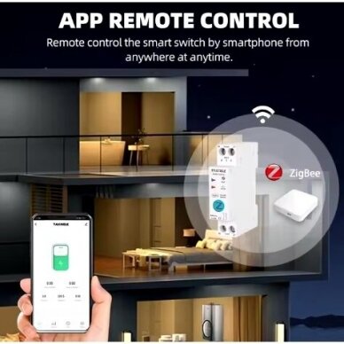 Nutikas automaatlüliti | kaugjuhtimine Wi-Fi kaudu | 1P | 63A | 230V | TUYA | ZigBee Smart 1