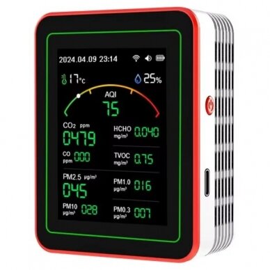 Smart CO2 and Air Quality Meter | Sensor | white | 15 in 1 | IP40 | Wi-Fi | Tuya