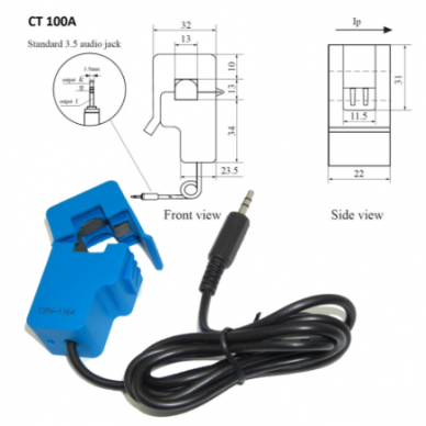 Elektros tinklo 380V analizatorius trifazis | 100A | Wi-Fi D103-2 CT smart-MAIC 1