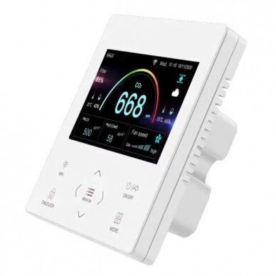 Smart fan controller with CO2 and VOC sensor | EC 0-10V | white | Wi-Fi | RS485 | Tuya 1