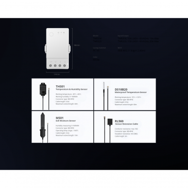 Išmanusis Wi-Fi temperatūros ir drėgmės valdiklis 20A, DIN, TH Origin, THR320, SONOFF, 6920075777536 9