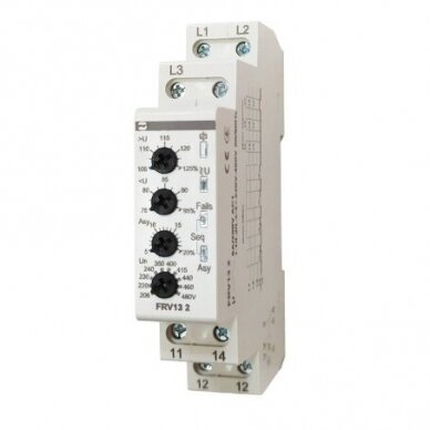 Three phase voltage monitoring relay | 8A | 3x220-480VAC | IP20 | FRV13 2