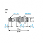 Ultragarsinis jutiklis XX518A3PAM12