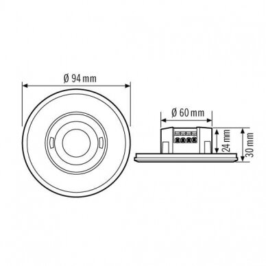 Motion | Presence Sensor | Detector | Flush Mount | 0.3W | 230V | 360° | IP20 | EP10427930 ESYLUX 1