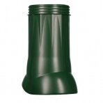Kamino gaubto deflektoriaus ventiliacijos anga D125/160, neizoliuota, plastikinė, žalia